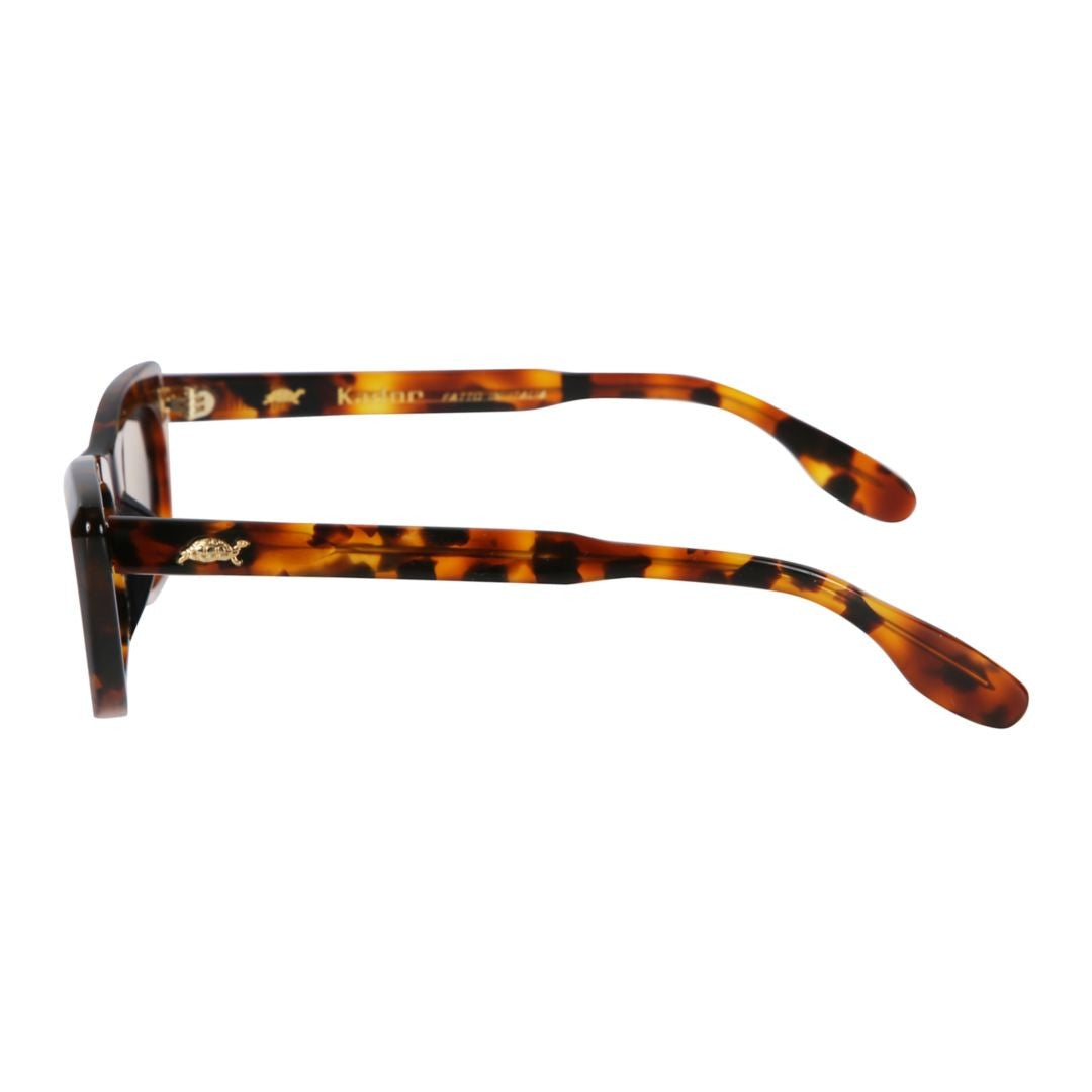 Kador Gold Popstar Tortoiseshell Rectangular Sunglasses