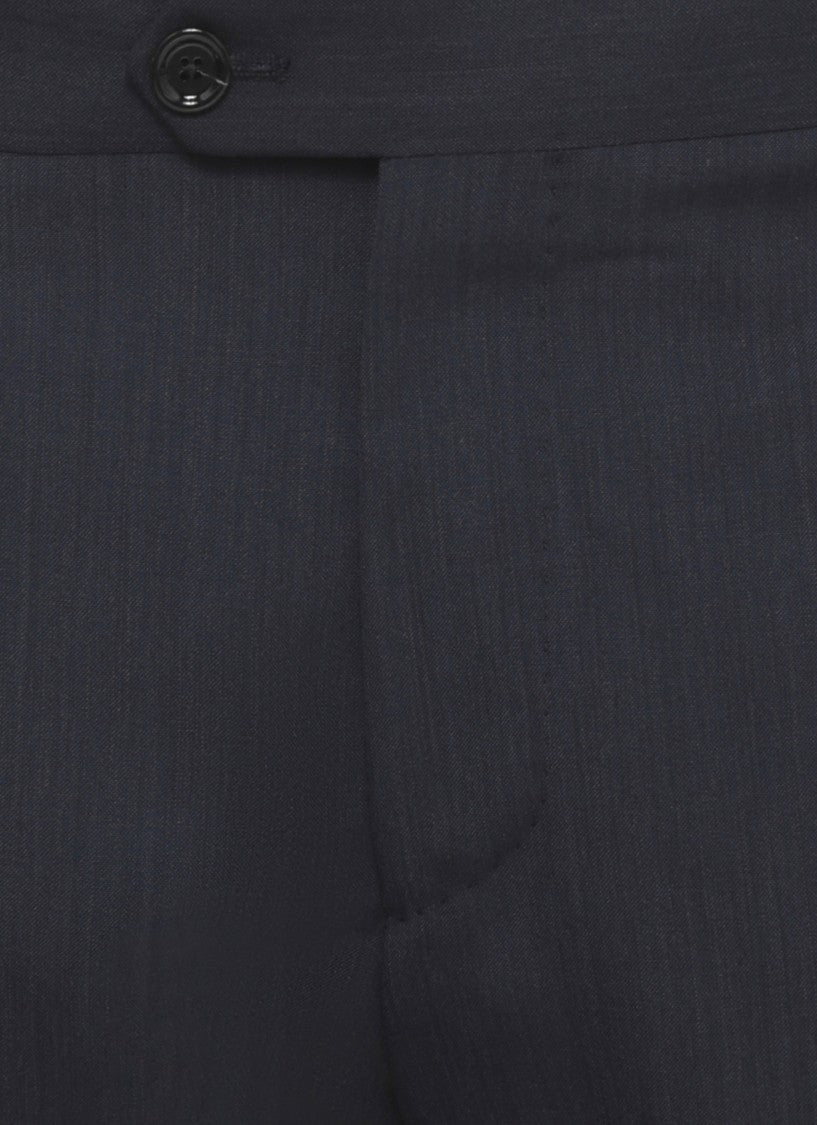 Lardini Blue Pin Lapel Wool Suit