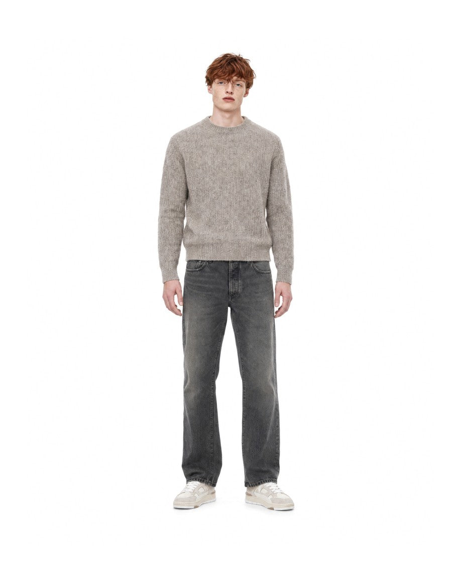 Sunflower Black Tint Wide Twist Relaxed Wide-Leg Jeans