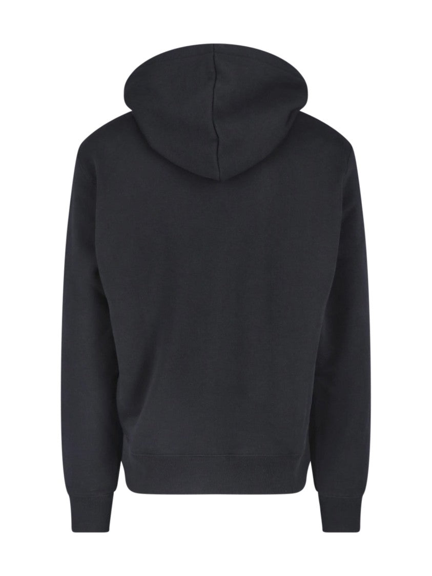 Amiri Black Core Logo Cotton Hooded Sweatshirt