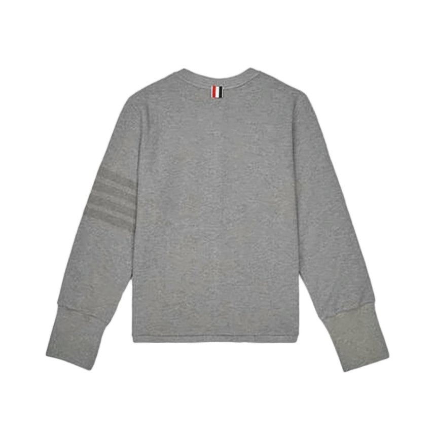 Thom Browne Button-Down Grey Cardigan With Ribbed Cuffs