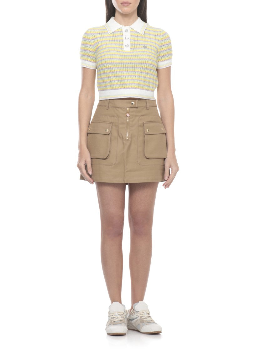 Casablanca Multicolor Burgeois Stripe Cotton Polo Shirt