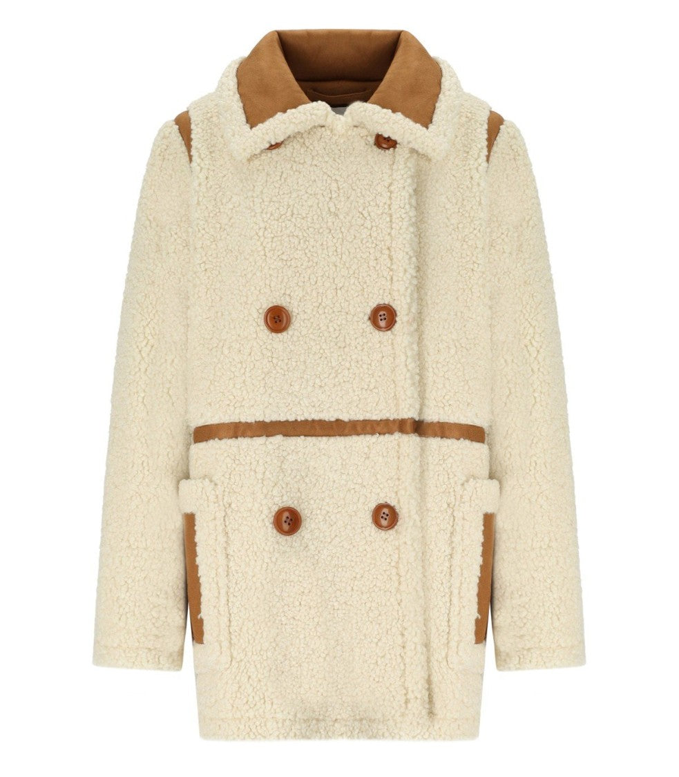 Stand Studio Chloe Ecru Double-Breasted Jacket