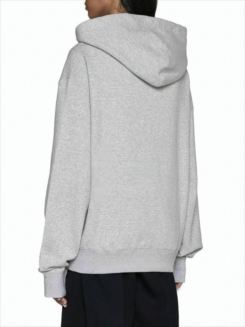 Jil Sander Relaxed Fit Cropped Cotton Hoodie With Subtle Logo