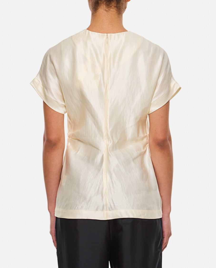 Loulou Studio Fitted Short-Sleeved Blouse
