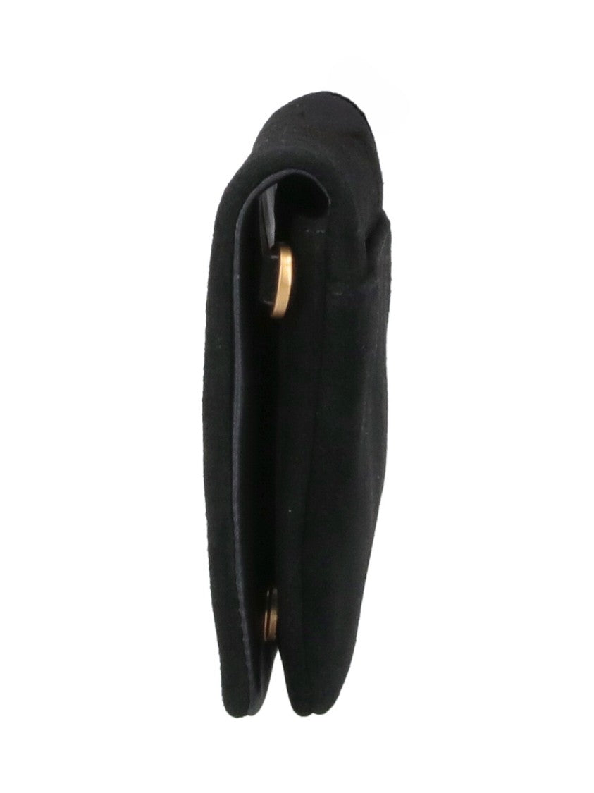 Pinko Black Click Soft Horizontal Mini Suede Shoulder Bag