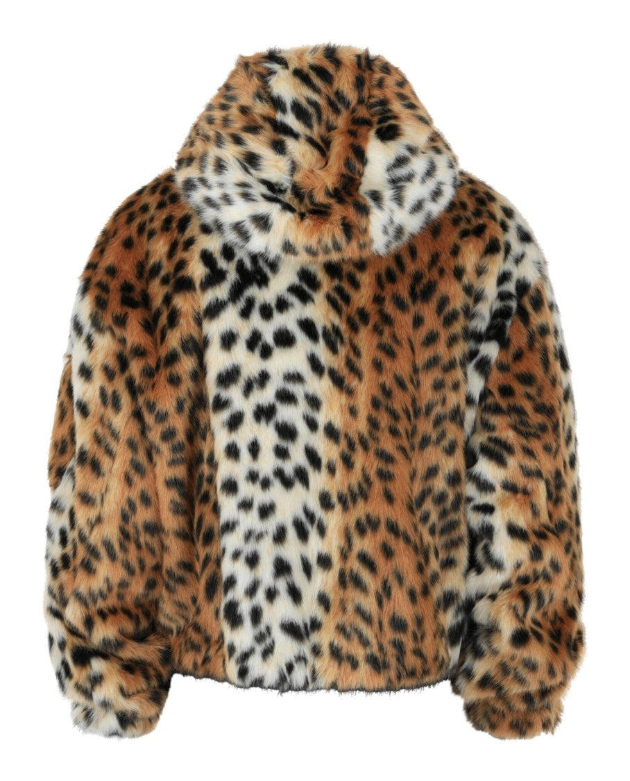 Givenchy Cropped Hooded Bomber Jacket In Faux Fur