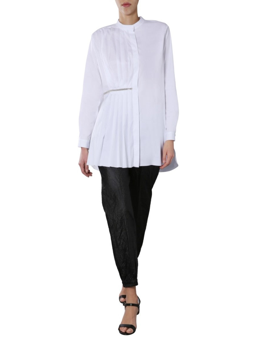 Fabiana Filippi Tapered Track Pants With Crinkled Texture