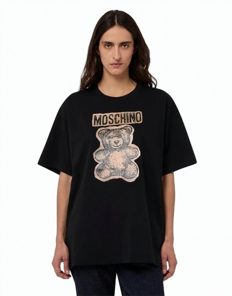 Moschino Relaxed Fit Graphic T-Shirt With Teddy Bear Design