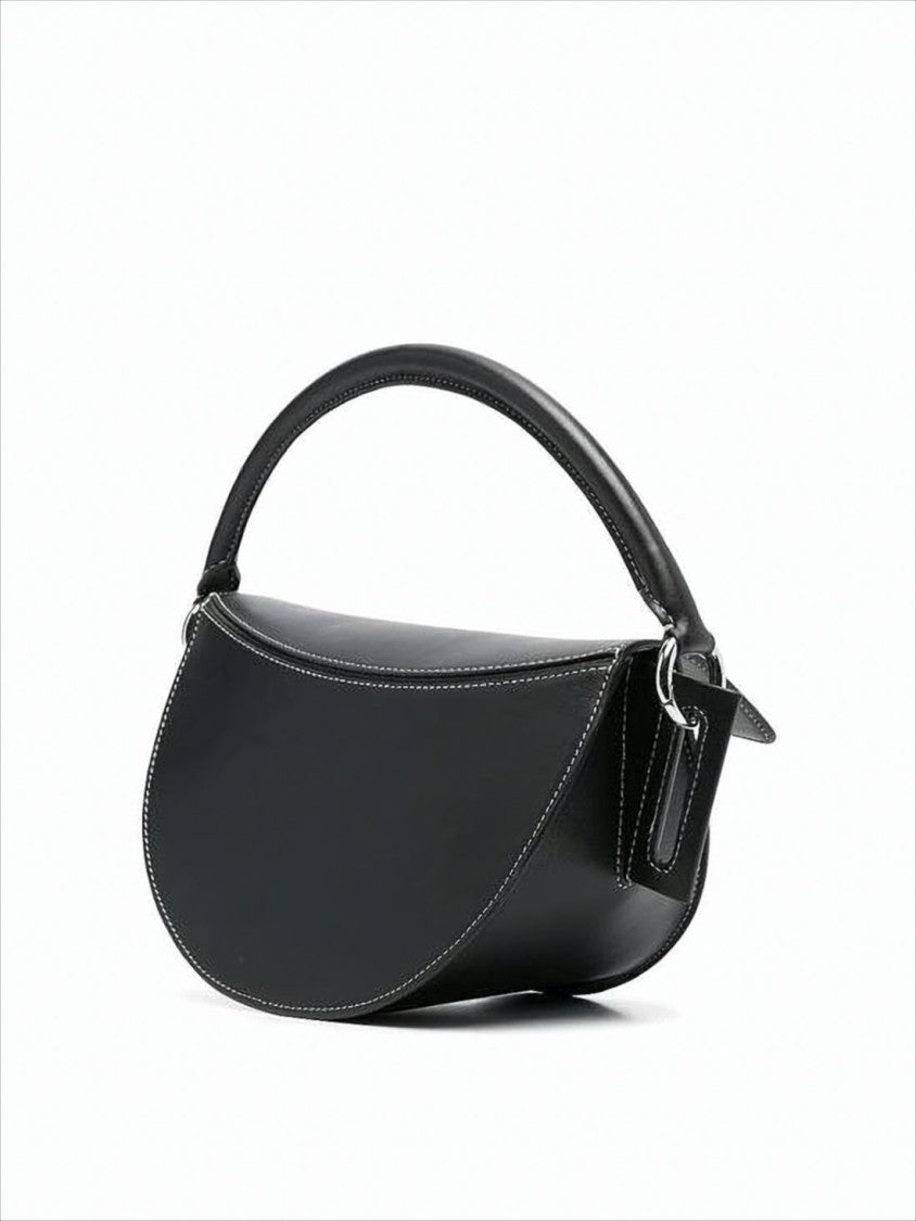 Yuzefi Crescent-Shaped Crossbody Bag With Structured Silhouette