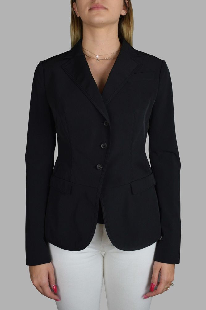 Prada Fitted Black Jacket With Button Closure