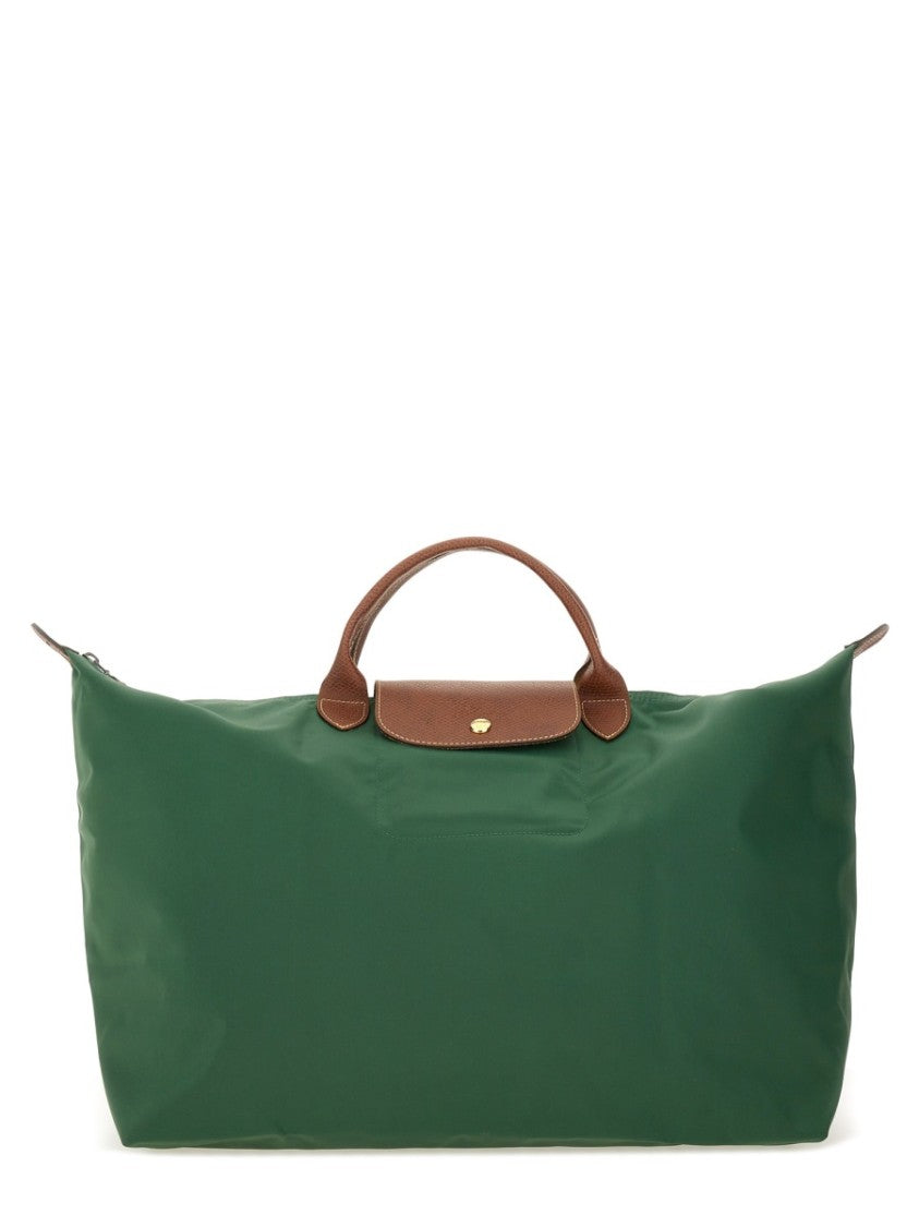 Longchamp Rectangular Duffel Bag With Calf Leather Accents