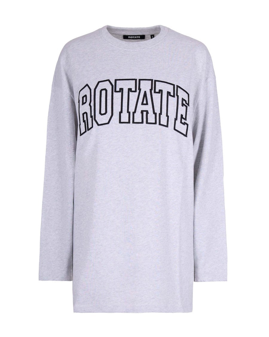 Rotate Light Grey Melange Jersey T-Shirt