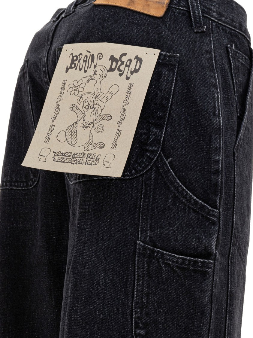 Brain Dead Mid-Length Relaxed Fit Indigo Denim Trousers