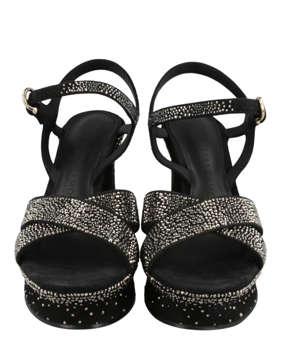 Ferragamo Sonya Suede Platform Sandals