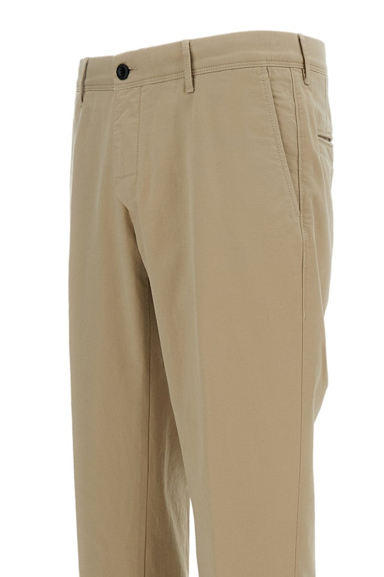 Incotex Beige Slim Fit Cotton Trousers