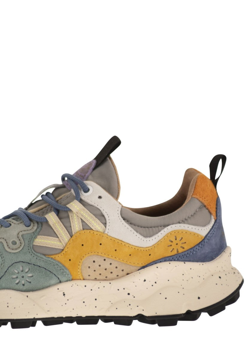 Flower Mountain Yamano 3 - Sneakers In Suede And Technical Fabric
