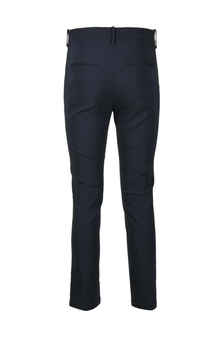 Liviana Conti Slim-Fit Midnight Blue Stretch Trousers With Tailored Detailing
