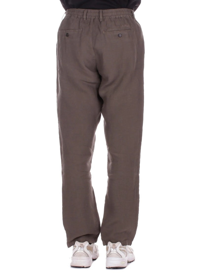 Mc2 Saint Barth Relaxed Fit Tapered Leg Pants With Button Detailing