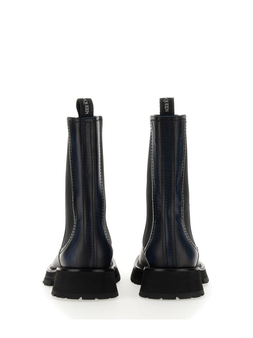 Alexander Mcqueen Polished Leather Boot