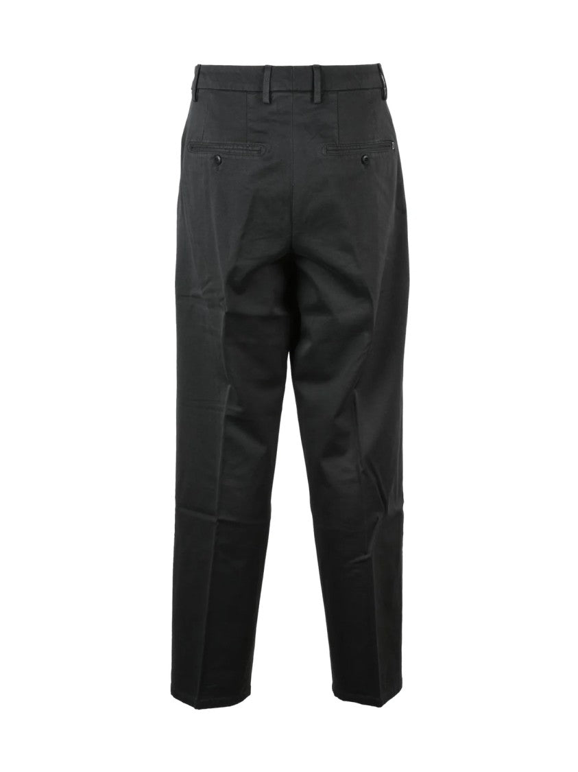 Dondup Grey James Straight-Leg Cotton-Linen Blend Trousers