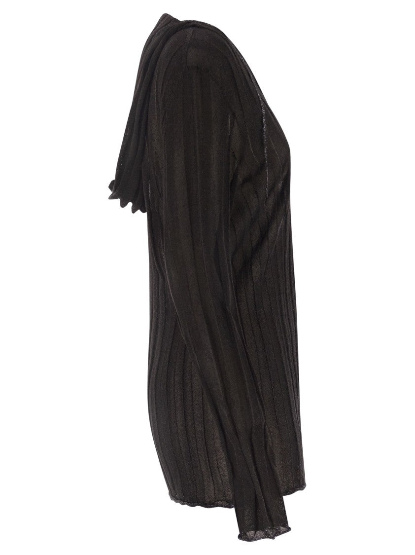 Fabiana Filippi Lurex Hooded Jumper