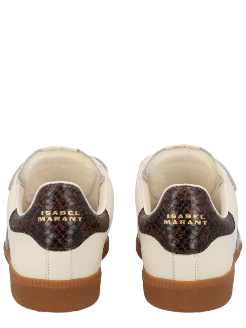 Isabel Marant Brown Smooth Leather Velcro Sneakers