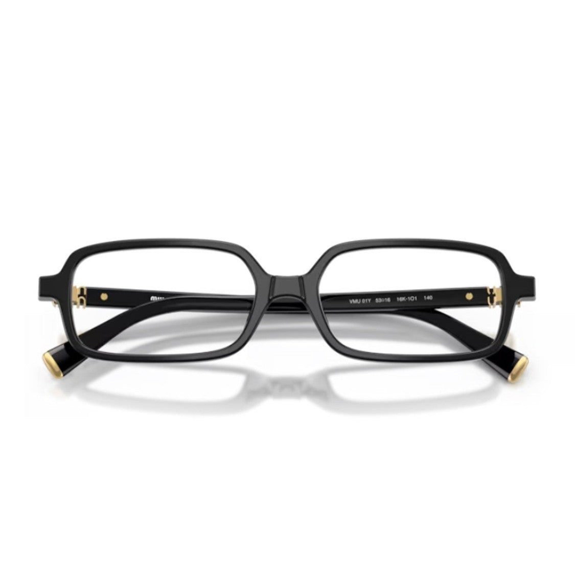 Miu Miu Black Miu Regard Acetate Rectangular Sunglasses