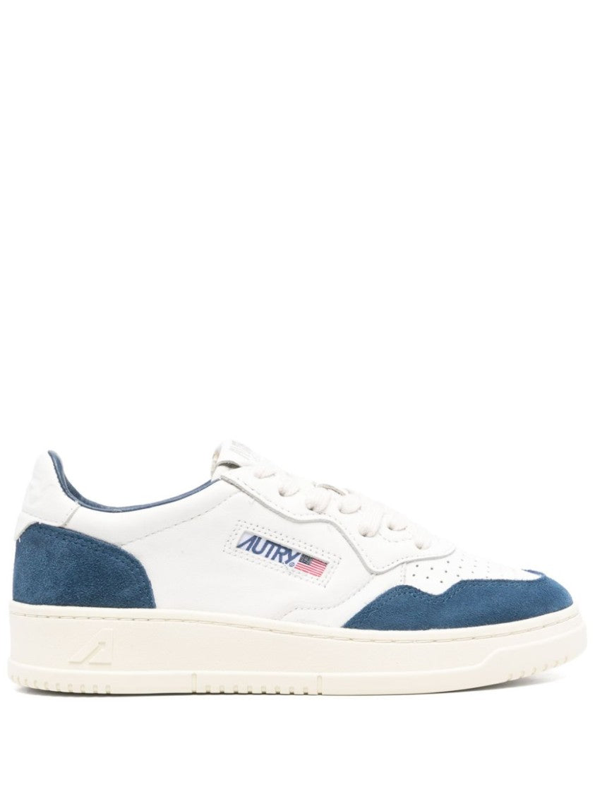 Autry White Branded Heel Counter Lace Sneakers