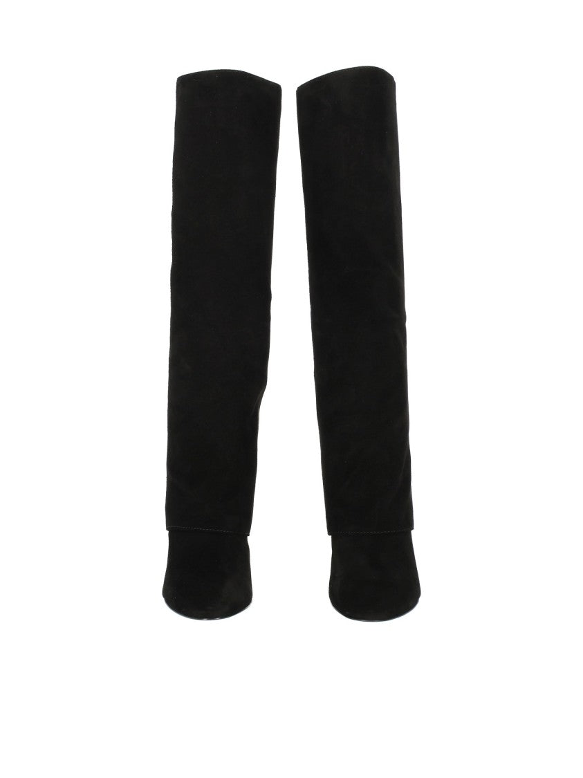 Via Roma 15 Fold-Over Cuff Wide-Leg Boots