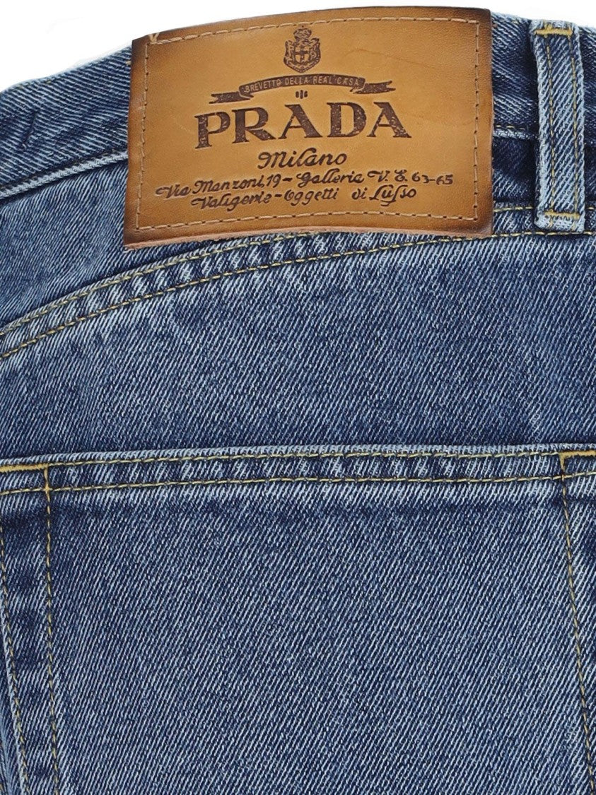 Prada Wide-Leg Jeans – Light Blue