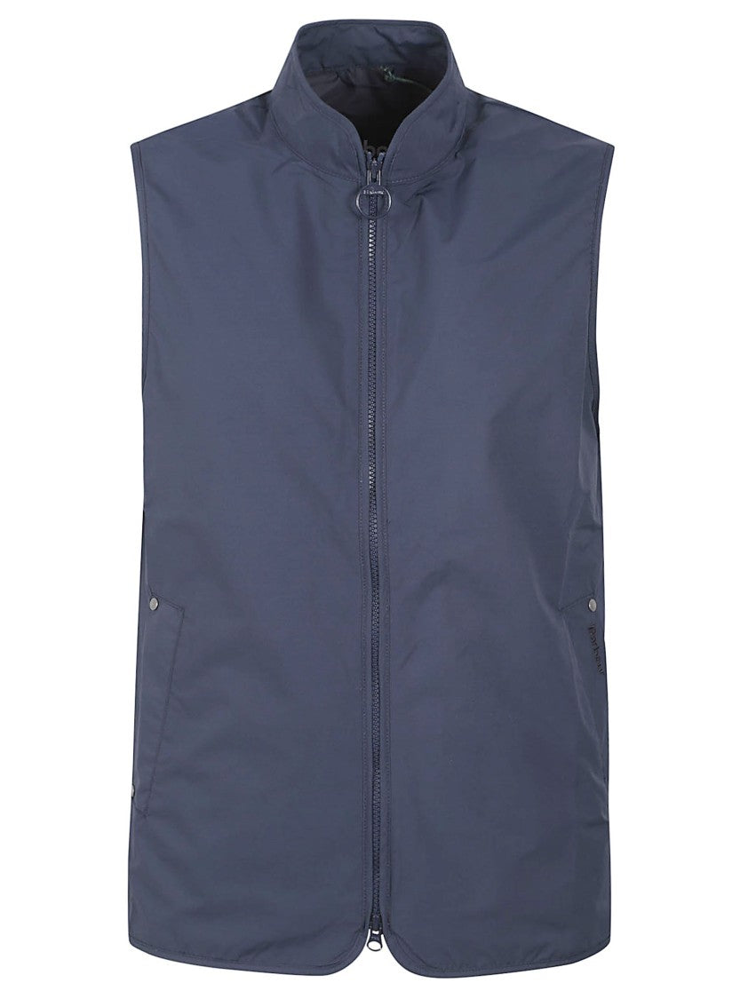 Barbour Sleeveless Jacket With High Collar And Zipper Closure