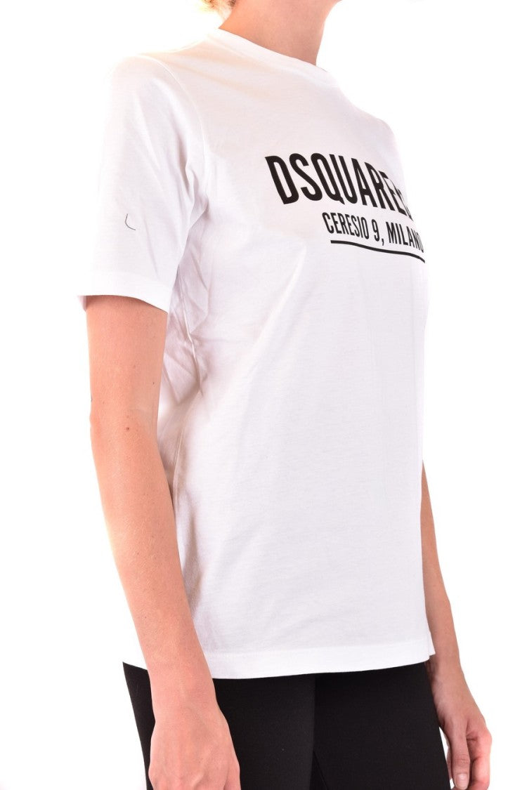 Dsquared2 Classic White T-Shirt Bold Logo Design