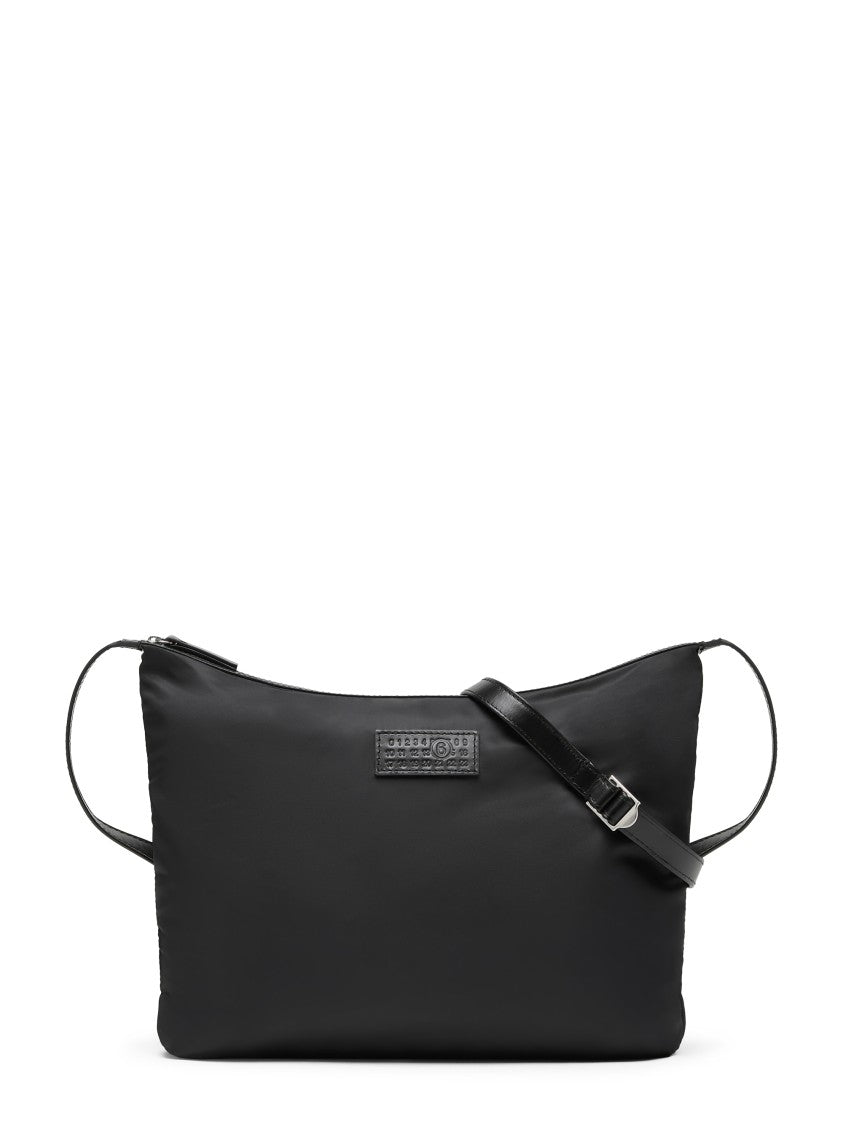 Mm6 By Maison Margiela Rectangular Nylon Crossbody Bag With Adjustable Leather Strap