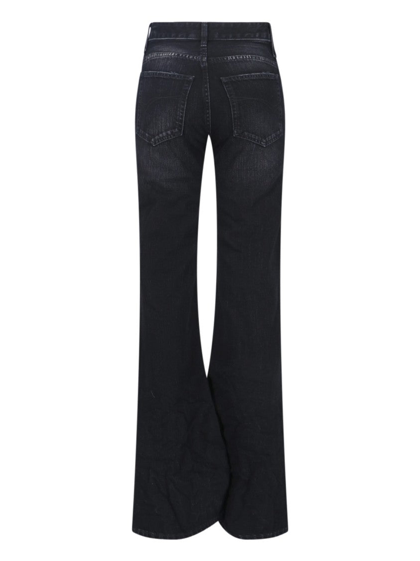 Balenciaga Wide-Leg Jeans – Black
