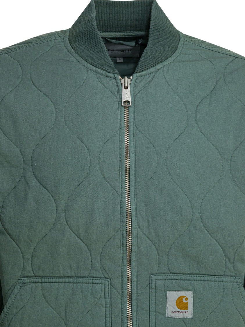 Carhartt Wip Quilted Oversized Jacket With Ribbed Knit Trims
