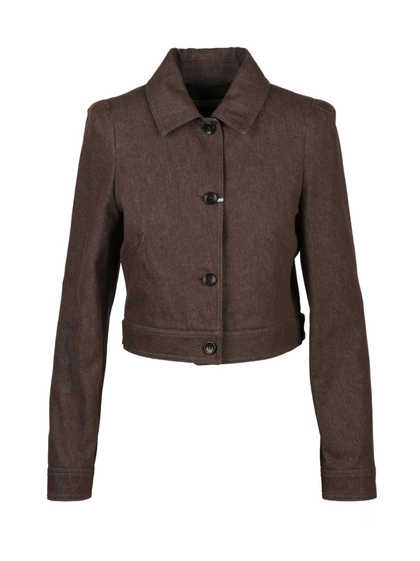 Max Mara Brown Short Cotton Carpa Coat