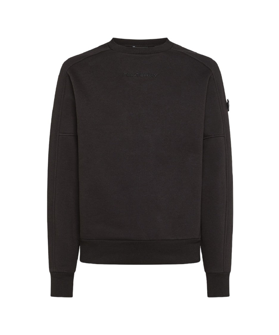 Peuterey Classic Crew Neck Sweatshirt With Button Accent