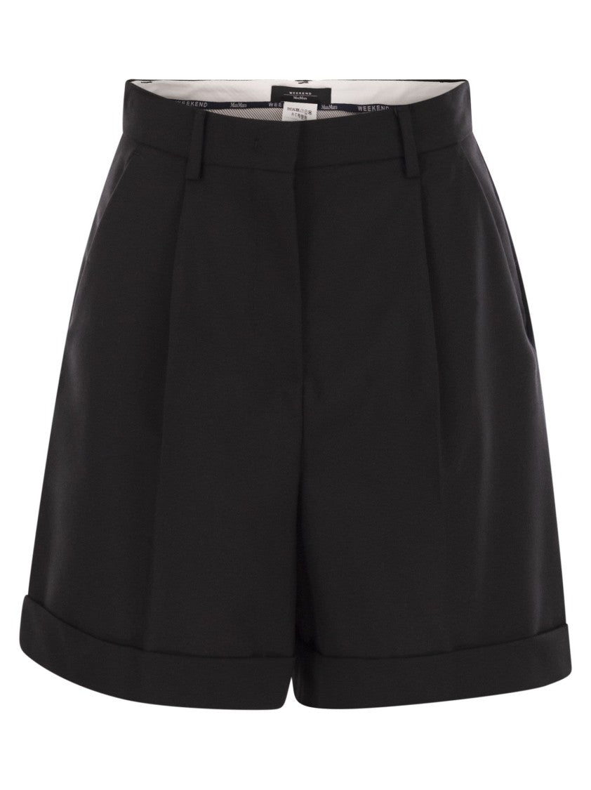 Max Mara Bussola1234 - Wool Canvas Bermuda Shorts