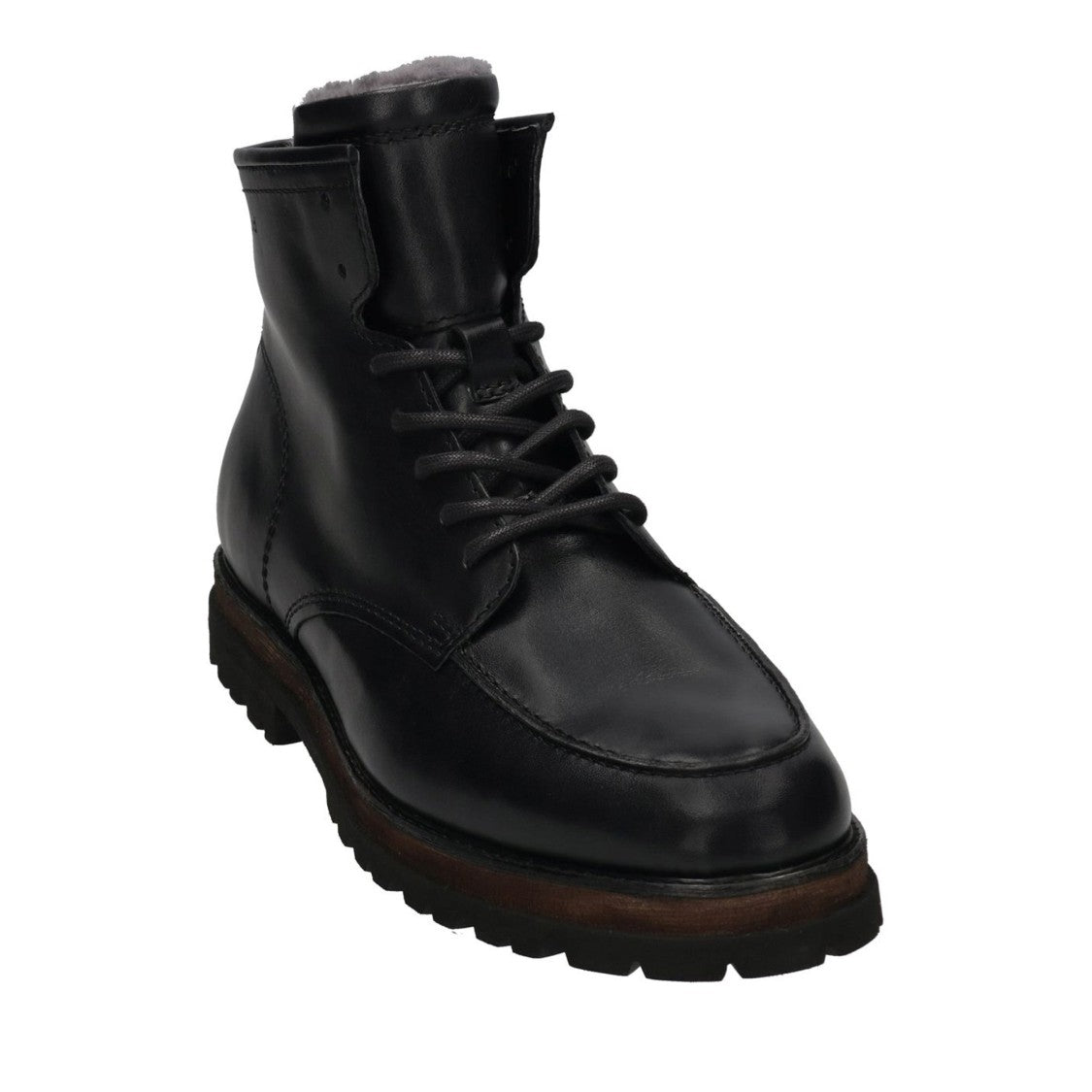 Bugatti Black Marc Fur-Lined Leather Boots