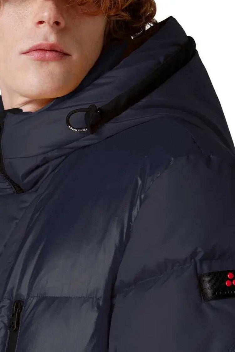 Peuterey Blue Nylon Hooded Parka