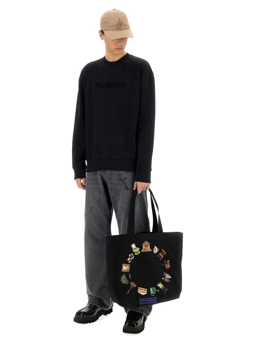 J. W. Anderson Relaxed Fit Black Sweatshirt