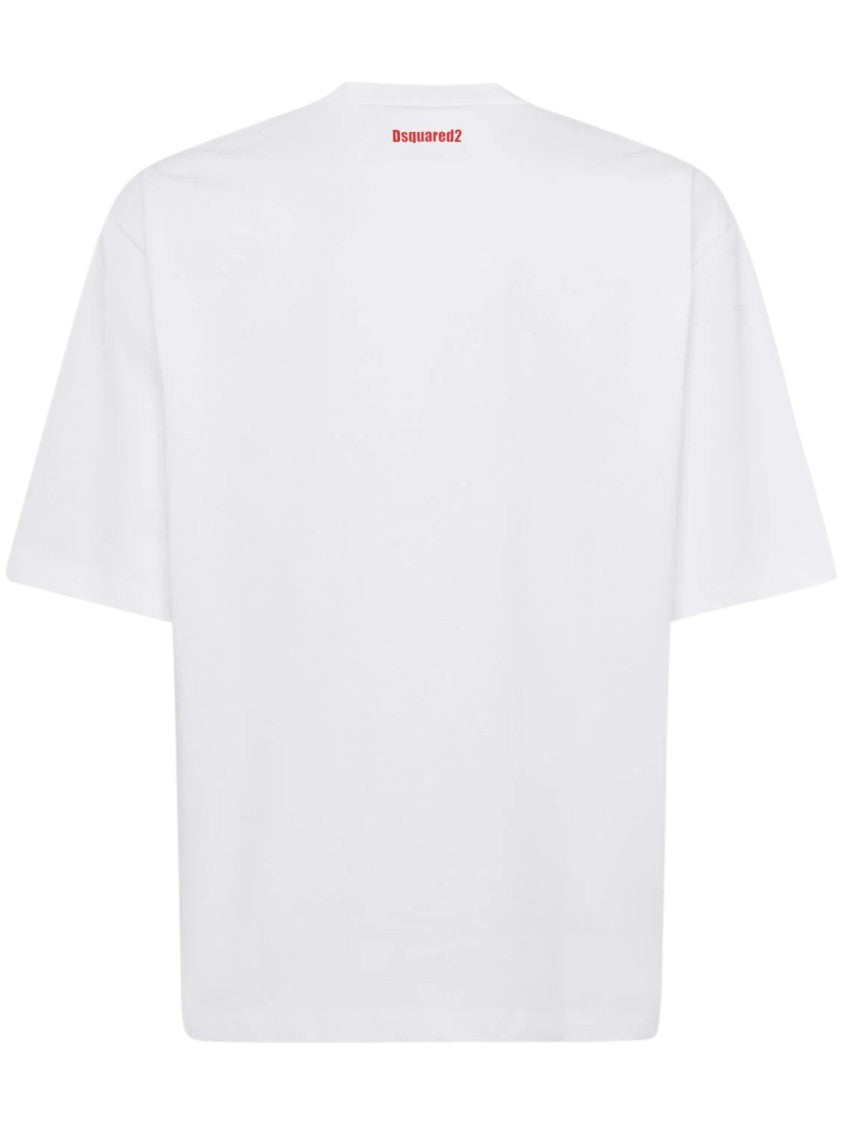 Dsquared2 Boxy Loose Fit White Tee