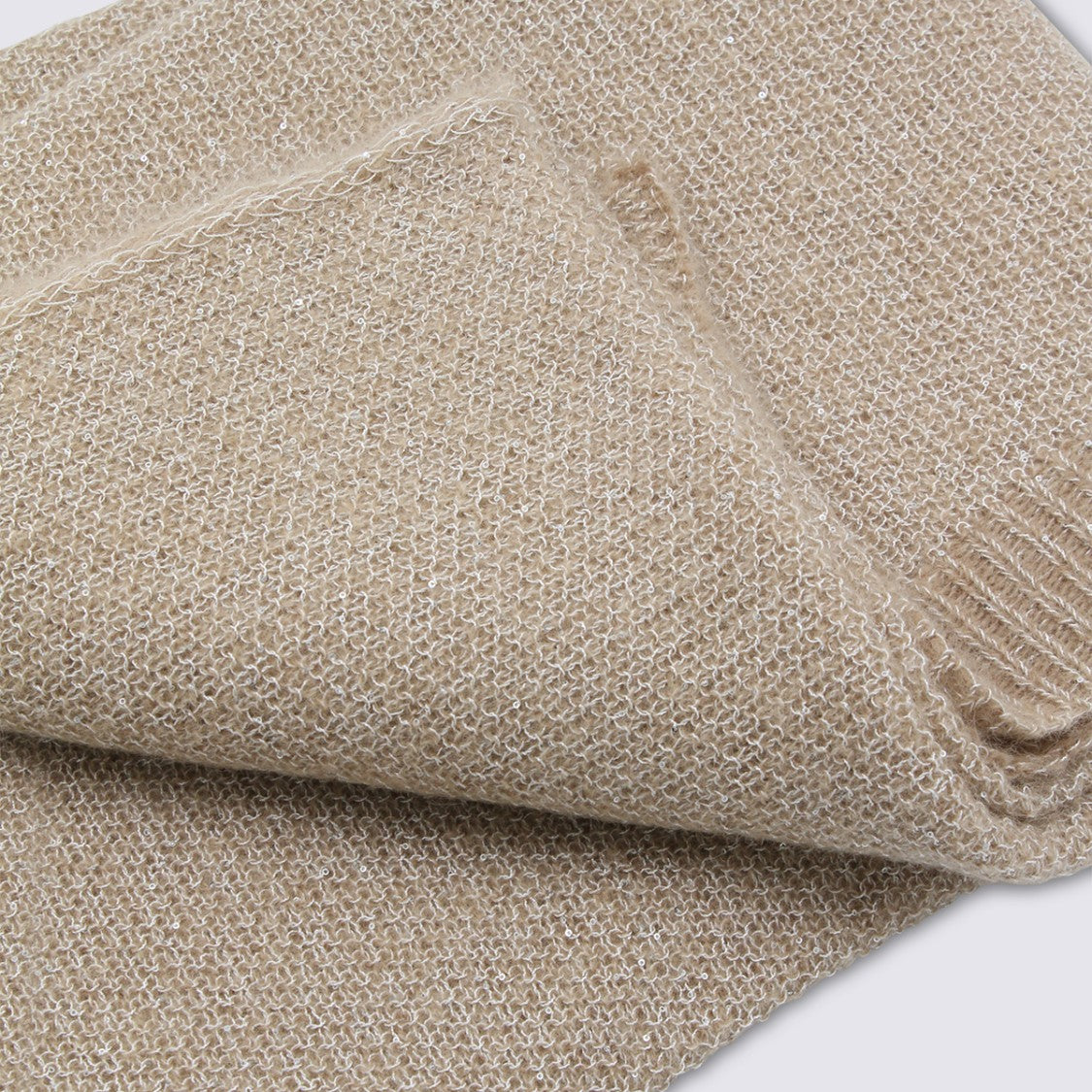 Fabiana Filippi Beige Sparkling Scarf