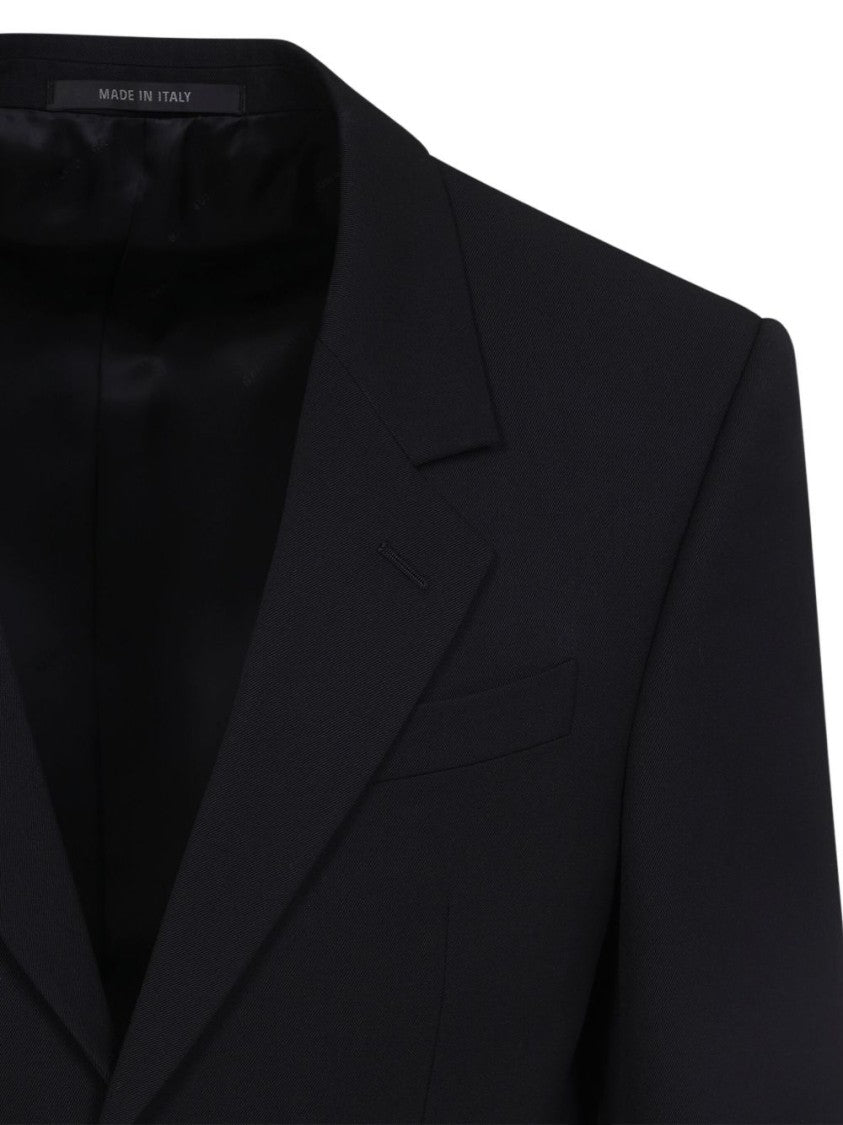 Balenciaga Sophisticated Wool Tailored Jacket With Classic Lapels