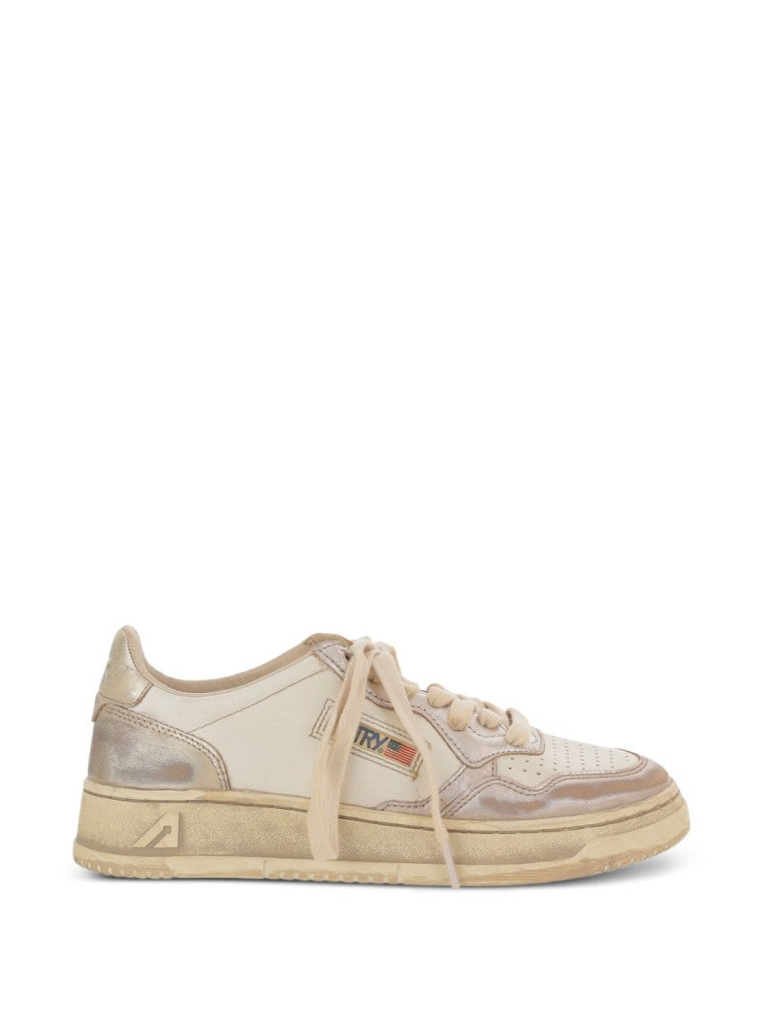 Autry Beige Low-Top Rubber Sneakers