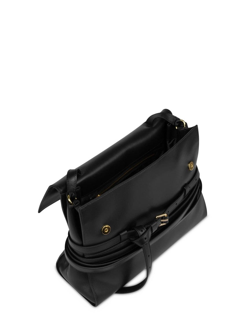 Moschino Structured Black Minimalist Bag With Clean Lines