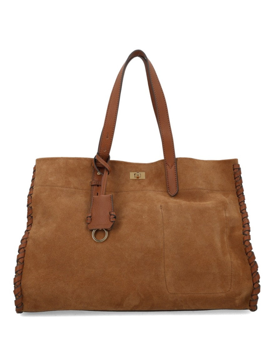 Anya Hindmarch Mortimer Suede Whipstitch Tote Bag
