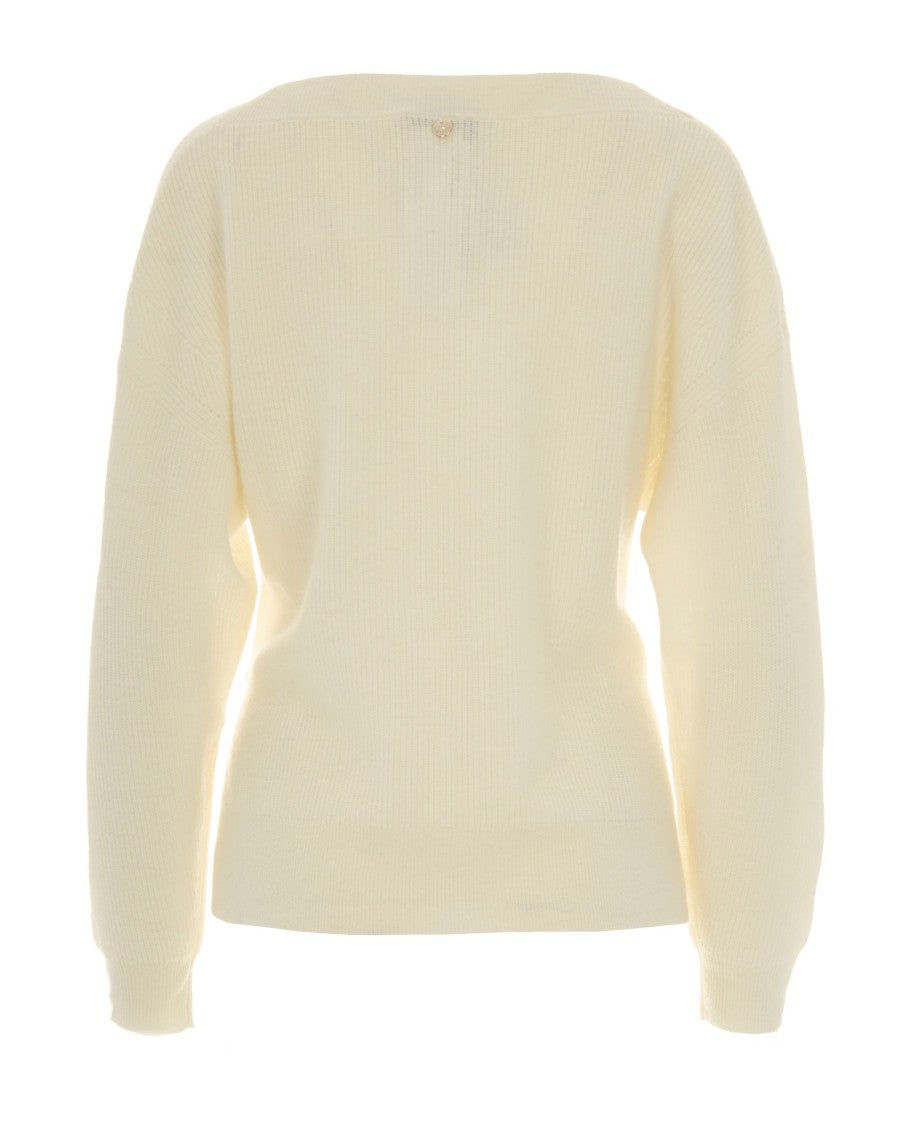 Liu Jo Ivory Wool Sweater