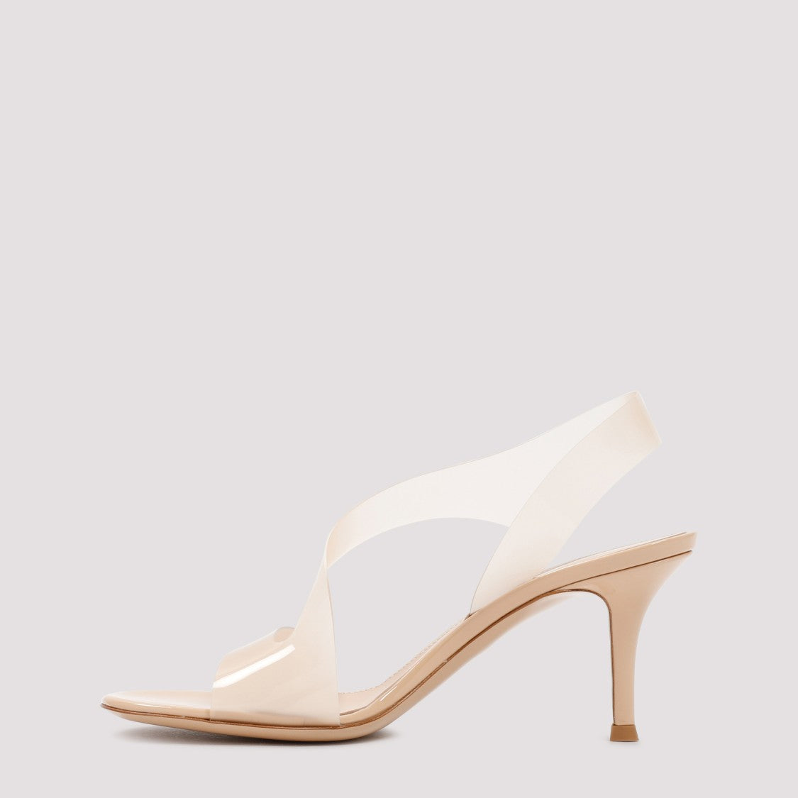 Gianvito Rossi Nude Pvc Metropolis Sandals